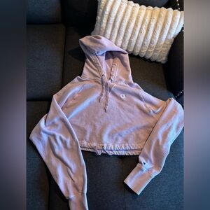 Champion Women's Lavender Cropped Hoodie